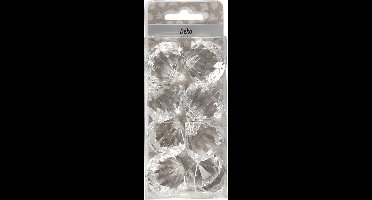 Creotime Acryl kralen - afm 27x30 mm - Transparant glans - 8 stuks