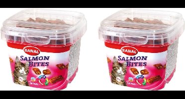 Sanal salmon bites zalmsnoepjes per 2 cups van 75 gram