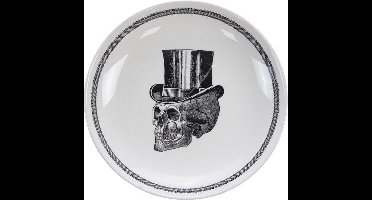Tokyo Design Studio - Skull Design Top Hat Pasta Bowl - Pasta Kom 24.5x3.5cm 1000ml