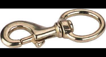 Excellent Musketon karabijn aansluiting - Goudkleurige musketon haak - Geschikt voor bijvoorbeeld longeerlijnen - Lengte 9 cm - Breedte 4 cm - Goudskleurig