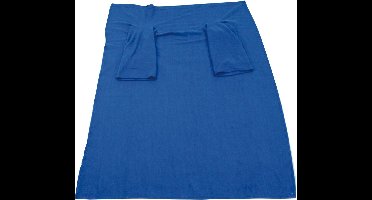 Fleece deken met mouwen - blauw