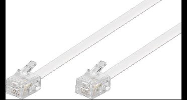 Goobay Telefoonkabel RJ11 - RJ11 / wit - 15 meter