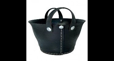 Tade Petit Cabas zwart rubber - plantenpot - tuinmand -  D35 x H20 cm