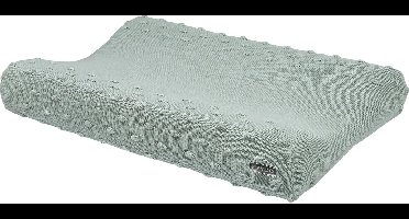 Meyco Baby Knots aankleedkussenhoes - stone green - 50x70cm