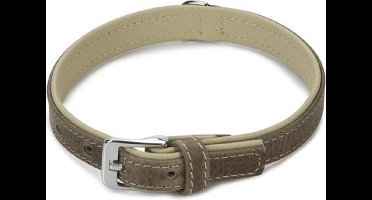 Beeztees leren halsband Comfort. Grijs. 40 cm x 17 mm.