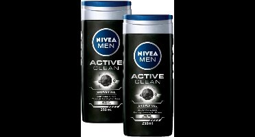 NIVEA MEN Active Clean Douchegel - 250ml - 2 stuks