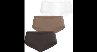 Björn Borg dames Invisible Hipster - heupslip (3-pack) - wit - bruin - bruin