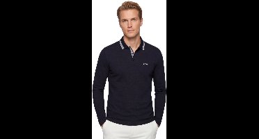 Hugo Boss polo lange mouw donkerblauw
