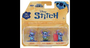 Jada Toys Stitch mini speelfiguren set - Lilo & Stitch collectie 3 stuks.