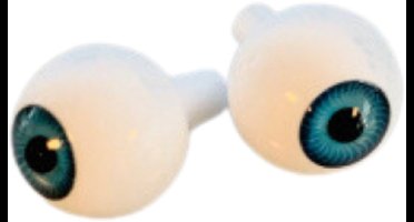 Hobby & Crafting Fun poppen ogen acryl blauw 10 mm knutsel speelgoed.