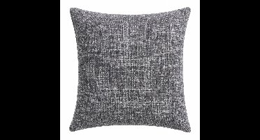 Unique Living - 2 stuks - kussenhoes - sierkussen- hoes - geweven katoen - zwart - wit - 43 x 43 cm - met rits
