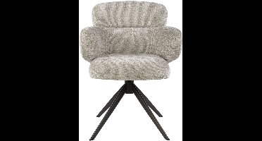 Giga Living Eetkamerstoel Flex - Zand/Bruin - Draaibaar - Set van 2