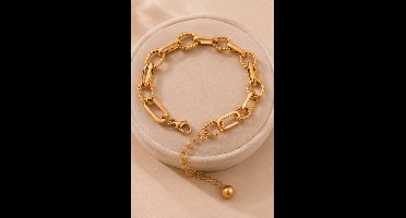 Armband - Goudkleurig- verguld - dames - Vrouwen - feest sieraden - verjaardag cadeau - cadeau - vakantie