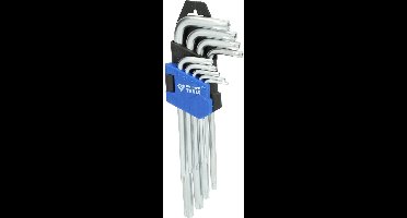 Brilliant Tools BT044009 Haakse schroevendraaierset T 10, T 15, T 20, T 25, T 27, T 30, T 40, T 45, T 50 9-delig