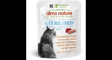 Almo Nature Hfc Sterilised - Kattenvoer - Kip Tonijn 50 g ( 1 stuk) - 12 stuks