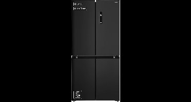 Inventum SKV4178B No Frost energiezuinige Amerikaanse koelkast - 474 liter - Digitaal display - Stil: 37 dB - Supervriezen - Superkoelen - Vershoudlade - 4 deuren - Zwart