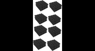 24 stuks piramide akoestische panelen - 30x30x2,5cm - Hoge dichtheid geluidsdichte schuimpanelen voor muren - Zwart