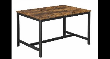 Hoppa! Vintage Eettafel | Bruin | Metaal | 120 x 68 x 75 cm (B x D x H)