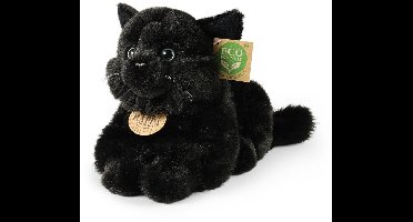 Pluche Zwarte Kat 22 Cm Milieuvriendelijk - UNI