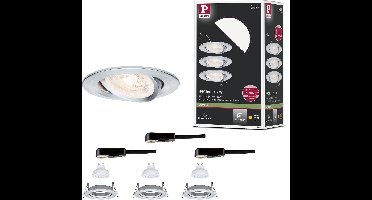 LED-inbouwlamp 3-Step-Dim Nova GU10 Flat draaibaar 3x4,9W 3x550lm 230V dimbaar 2700K Alu gedraaid