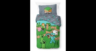 Minecraft Dekbedovertrek animals and mobs - 140 x 200 cm - katoen