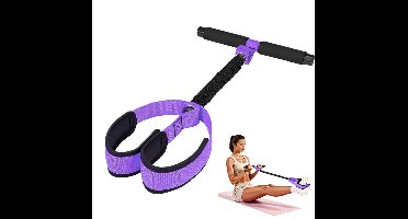 Fitness Weerstandsband – 55 lbs multifunctionele weerstandsband – Weerstandsband voor buikspieroefeningen – Geschikt voor core, benen, armen, billen en pilates – Fitnessapparatuur voor thuis – Paars