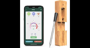 Draadloze vleesthermometer voor oven, grill, barbecue, rookoven en keuken. Slimme digitale Bluetooth barbecuethermometer voor in de keuken, geschikt voor barbecue/gegrild voedsel.