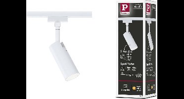 Paulmann 94889 URail LED-railspot met 3-traps dimfunctie, 150lm, 4W, 3000K, 230V, signaalwit, railsysteem