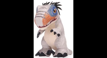 Dinosaurus (Grijs) Jurassic Rebirth Pluche Knuffel 30 cm - Speelgoed Knuffels voor Kinderen Jongens Meisjes - Jurassic Park Plush Toy - Dino Draak T-Rex