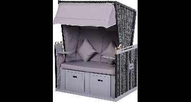 Ligstoel – Strandstoel – Tuinstoel – Relaxstoel – Balkonstoel – Verstelbare Rugleuning Tot 170° – Duurzaam PE Rattan Met Metalen Frame