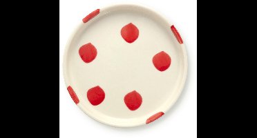 VT Wonen - Gebaksbord dots Rood - Magnetronbestendig - Vaatwasserproof