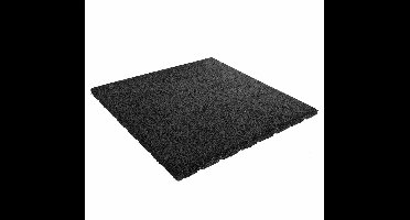 Rubber tegels 20 mm - 1 m² (4 tegels van 50 x 50 cm) - Zwart