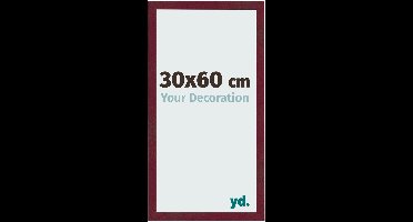 Your Decoration - Fotolijst 30x60 cm - MDF - Wijnrood Geveegd - Bologna