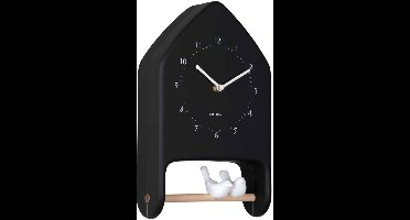 Karlsson Wandklok Love Birds - Zwart - 7.1x20x32cm - Wandklok Modern