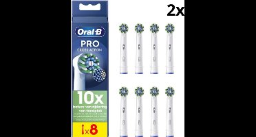 Oral B PRO Cross Action Opzetborstels Wit - 2 x 8 stuks