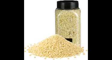 Home & Styling decoratie stenen/granulaat - 4x - 650ml - geel - hobby steentjes