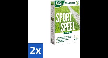 BSI – Graszaad – Sport & Speel – Sterk & Slijtvast Gazon – 1 kg - Voordeelverpakking - 2 stuks