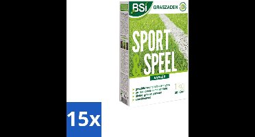 BSI – Graszaad – Sport & Speel – Sterk & Slijtvast Gazon – 1 kg - Bulkverpakking - 15 stuks