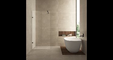 Inloopdouche Wiesbaden Less 100x200cm met gunmetal beslag en 8mm helder glas