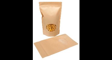 Stazakken Kraft met ovaal Venster 17,1x8,9x28,6cm | 340 gram (100 stuks)