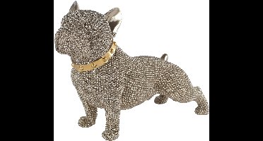 Cairn Terrier beeldje glinster goud polystone decoratie 22x9x17cm.