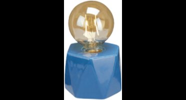 Home & Styling Tafellamp - Ø9xH17cm - Batterijen niet inbegrepen - Goud/Blauw