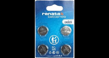 Renata - Knoopcel batterijen - CR2025 - Lithium - 3V - 4 stuks