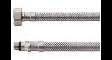 Riko Flexibele Aansluitslang - 1/2" BI x M10 BU - 30cm - RVS