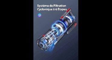 Steelstofzuiger Draadloos - Steelstofzuiger - Stofzuiger - Steelstofzuiger Snoerloos - Krachtige Zuigkracht - 36kpa - HEPA - 450W - Blauw