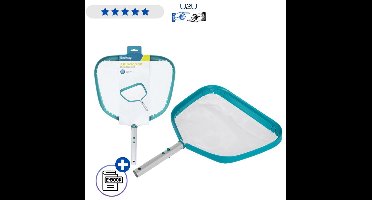 Bestway Zwembad Schepnet 58659 - Pool Cleaning Net Voor Verwijderen Van Bladeren En Vuil Uit Zwembad - Duurzaam Reinigingsnet Compatibel Met 30 mm Steel Voor Zwembadonderhoud Met Ebook