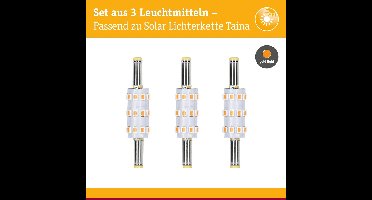 Paulmann 29278 Solar LED-lampen met stekkerfitting, 3 stuks, 4000K, 60lm
