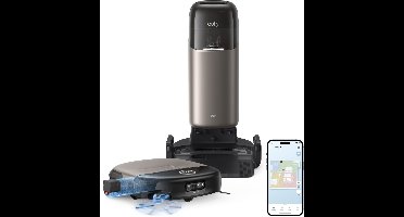 eufy S2 Nieuw 2026 Stofzuiger- en Dweilrobot HydroJet - 30kPa AeroTurbo™ 2.0-Zuigkracht - Vloerreinigingssysteem 2.0 - EcoClean™ Elektrolyse - Randreiniging - Haarvrije DuoSpiral™ Borstels - 12-in-1 UniClean™ Station