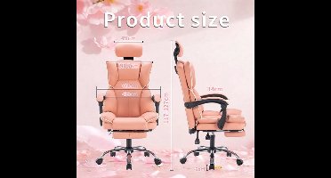 Gamestoel – Gaming Chair – Bureaustoel – Game Stoel – Gamestoelen – Verstelbare Rugleuning – Inklapbare Voetensteun – Ergonomisch PU Leder – 360° Draaibaar
