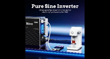 Zuivere Sinusomvormer – Pure Sinusomvormer – Spanningsomvormer – Campingomvormer – Noodstroomomvormer – 6000W – Draadloze Afstandsbediening - 12V